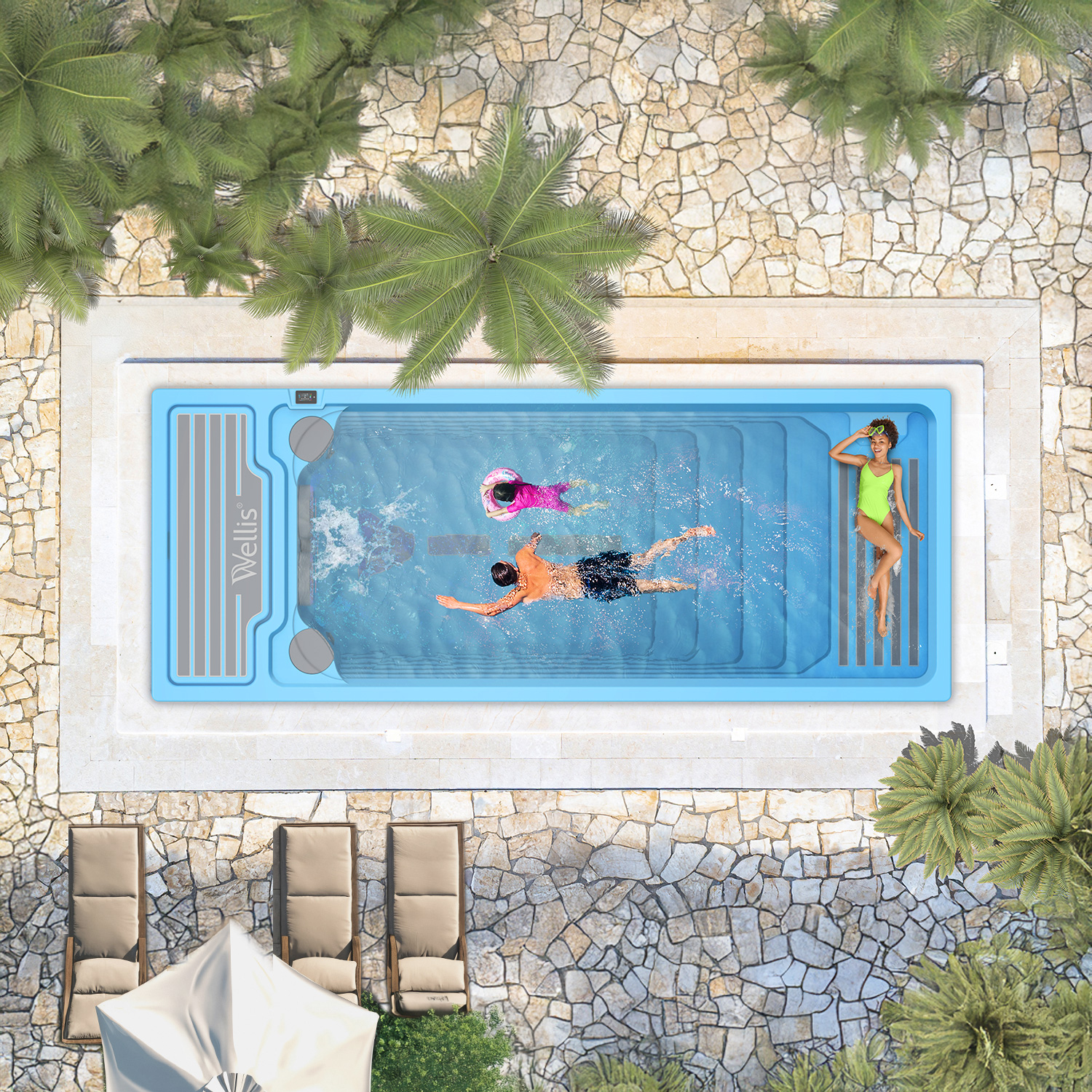 Piscină îngropata -  Piscina Beach Club Deluxe