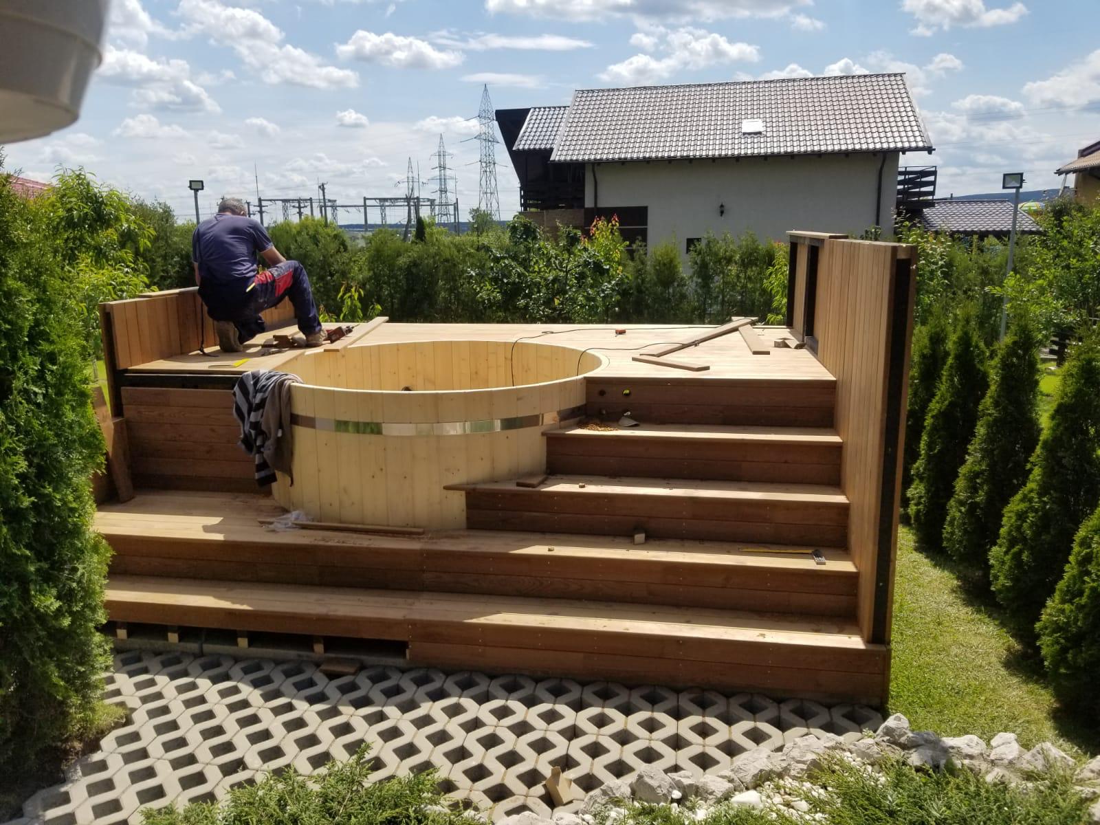 Proiect ciubăr, hot tub sau saună instalat de BSH Prodsalt — 14